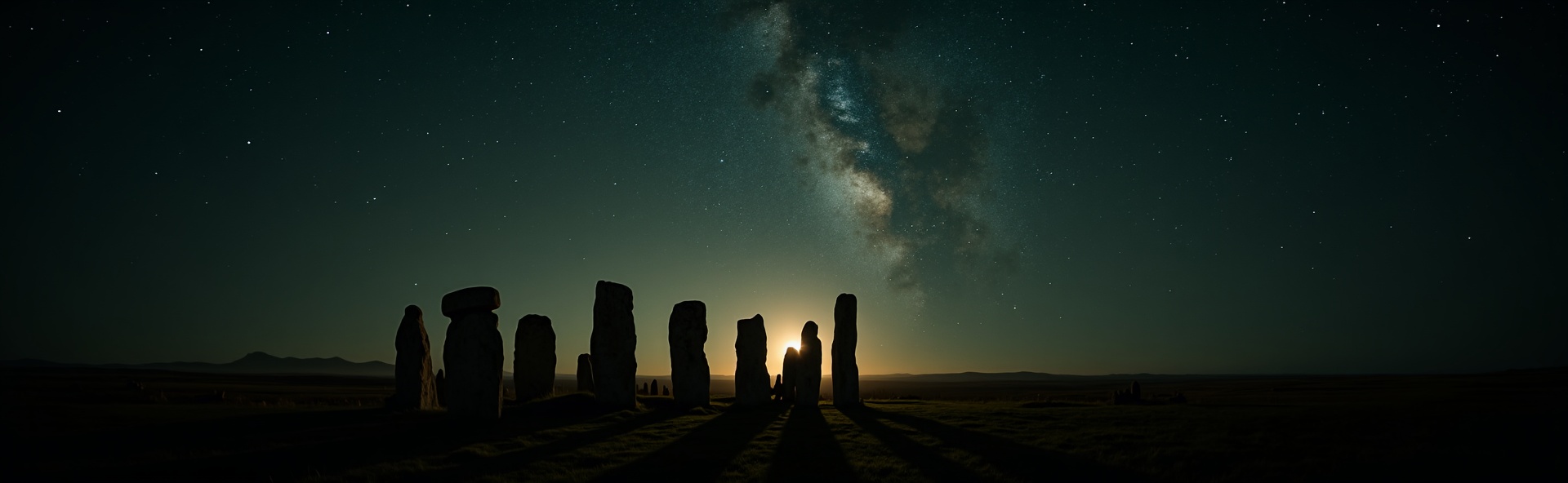 Sterrennacht boven stenen cirkel