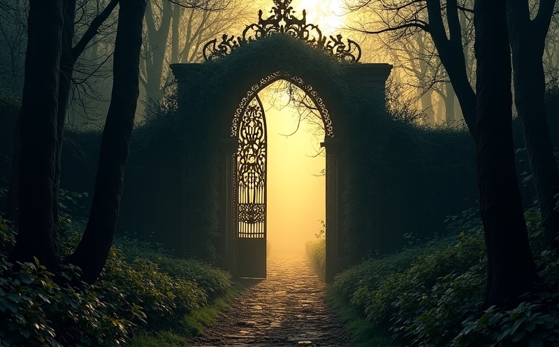 Open poort in het bos