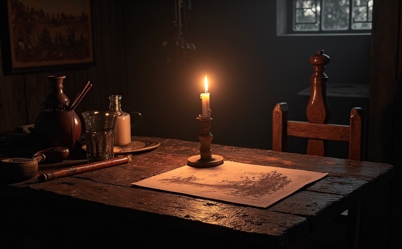 Atelier bij kaarslicht